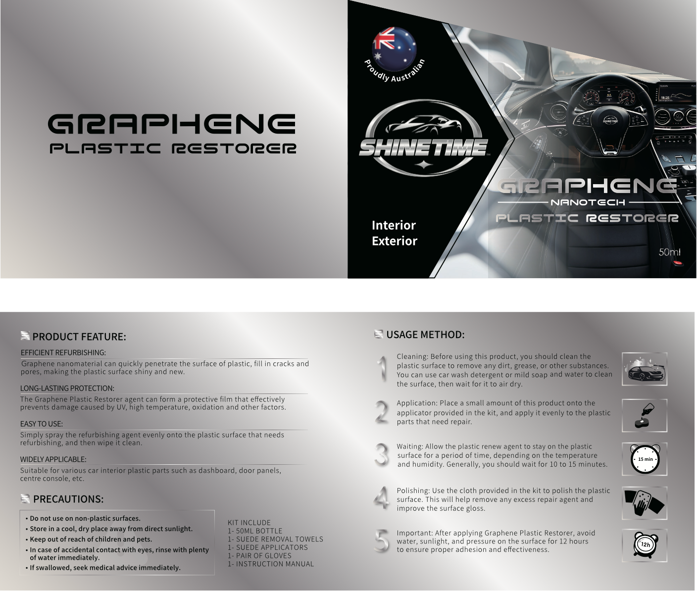 ShineTime™ Graphene Car Plastic Restorer -50ml